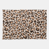 Brown Coffee Leopard Print Retro Küchentücher (Horizontal)