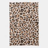 Brown Coffee Leopard Print Retro Küchentücher (Vertikal)
