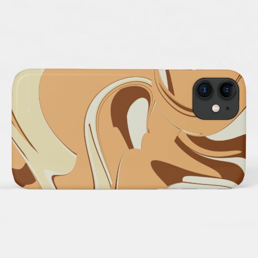 Brown Coffee Swirl Case-Mate iPhone Hülle (Rückseite (Horizontal))