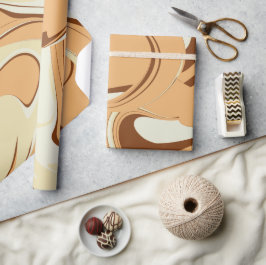 Brown Coffee Swirl Geschenkpapier