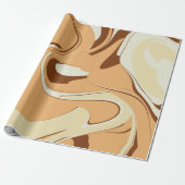 Brown Coffee Swirl Geschenkpapier (Ungerollt)