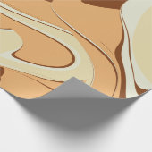Brown Coffee Swirl Geschenkpapier (Ecke)