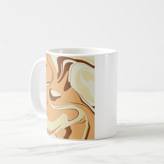 Brown Coffee Swirl Kaffeetasse (Vorderseite Links)