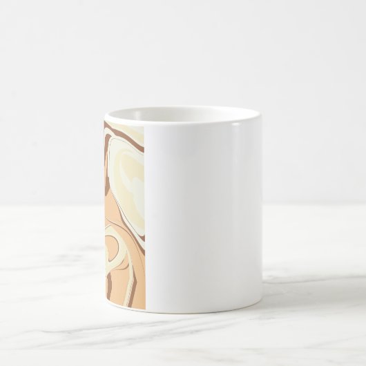 Brown Coffee Swirl Kaffeetasse (Mittel)