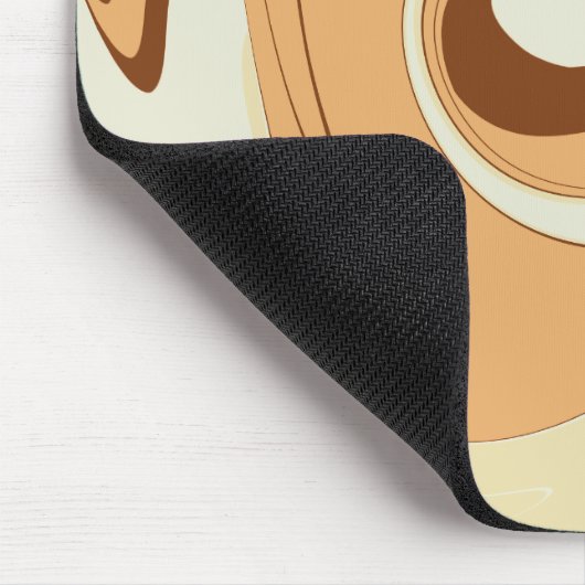 Brown Coffee Swirl Mousepad (Ecke)
