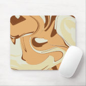 Brown Coffee Swirl Mousepad (Mit Mouse)