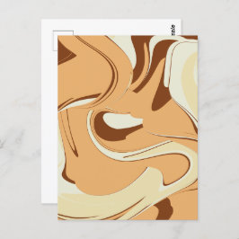 Brown Coffee Swirl Postkarte