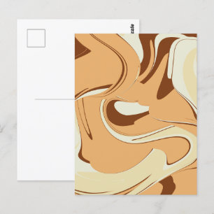 Brown Coffee Swirl Postkarte