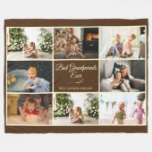 Brown Collage Großeltern Jubiläum Foto Gift Fleecedecke (Vorderseite (Horizontal))