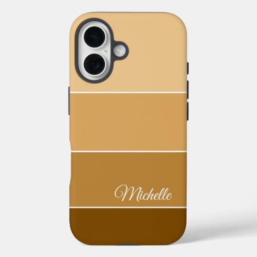 Brown Color Block Personalized  Case-Mate iPhone Hülle (Rückseite)