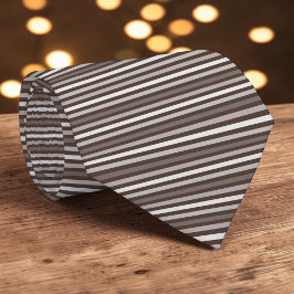 Brown Color Stripes Necktie Krawatte