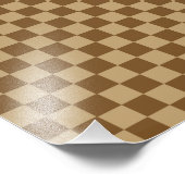 Brown Combination Classic Checkerboard von STaylor Fotodruck (Ecke)