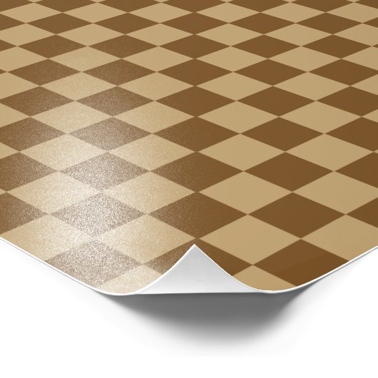 Brown Combination Classic Checkerboard von STaylor Fotodruck (Ecke)