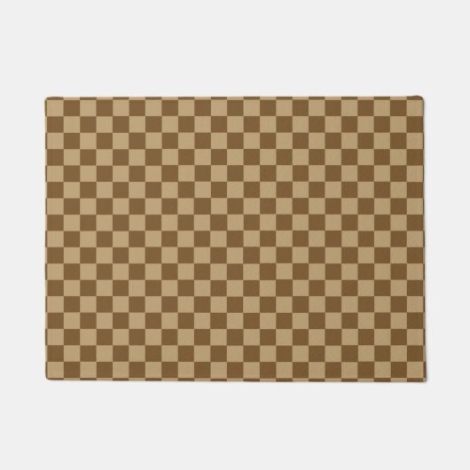 Brown Combination Classic Checkerboard von STaylor Fußmatte (Vorderseite)