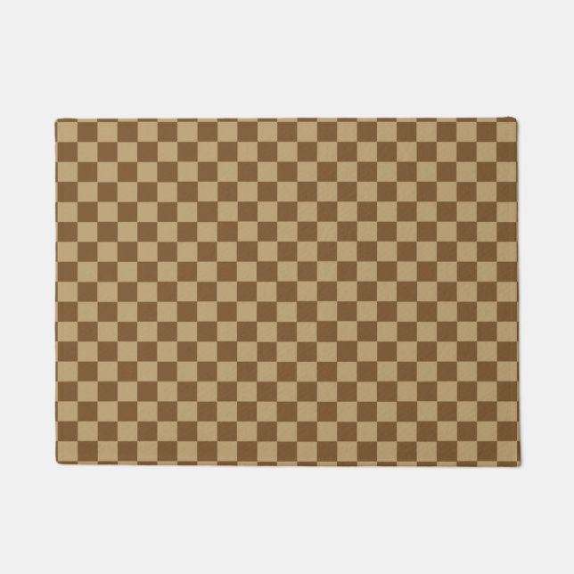 Brown Combination Classic Checkerboard von STaylor Fußmatte (Vorderseite)