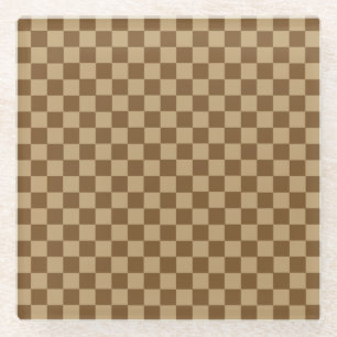 Brown Combination Classic Checkerboard von STaylor Glasuntersetzer