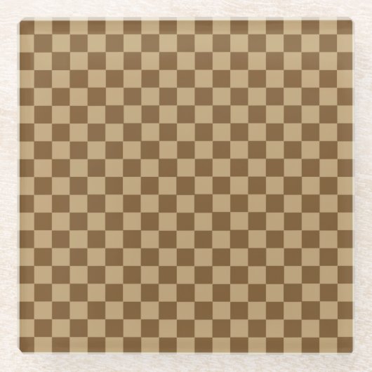 Brown Combination Classic Checkerboard von STaylor Glasuntersetzer (Vorderseite)