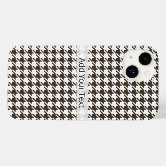 Brown Combination Hahnentrittmuster von Shirley Ta Case-Mate iPhone Hülle (Rückseite (Horizontal))