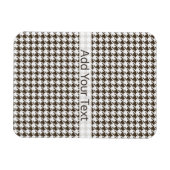 Brown Combination Hahnentrittmuster von Shirley Ta Magnet (Horizontal)