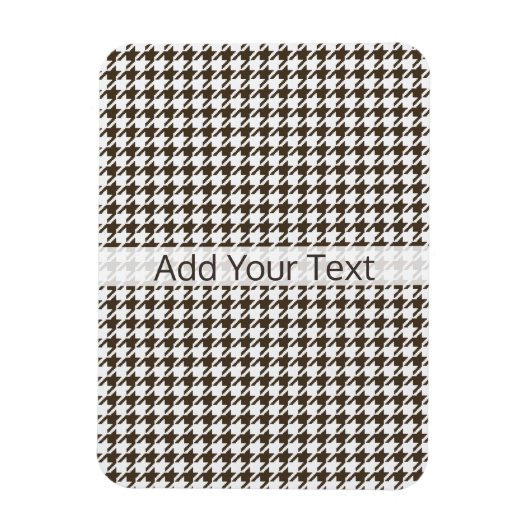 Brown Combination Hahnentrittmuster von Shirley Ta Magnet (Vertikal)