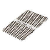 Brown Combination Hahnentrittmuster von Shirley Ta Magnet (Linke Seite)