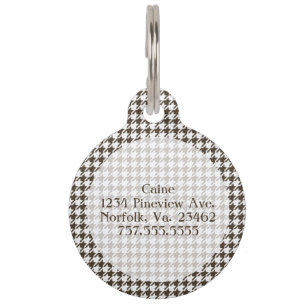 Brown Combination Houndstooth by Shirley Taylor Tiernamensmarke