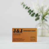 Brown Construction Business Card Visitenkarte (Stehend Vorderseite)