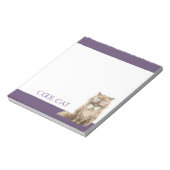 Brown Cool Cat Glasses   Notizblock (Rotiert)
