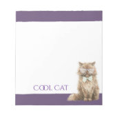 Brown Cool Cat Glasses   Notizblock (Vorderseite)