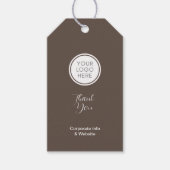 Brown Corporate Gift Tag Geschenkanhänger (Vorderseite)