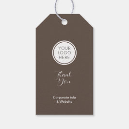 Brown Corporate Gift Tag Geschenkanhänger