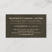 Brown Corporate Lawyer Visitenkarte (Vorderseite)