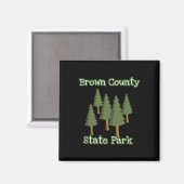 Brown County State Park Indiana Forest Woods Campi Magnet (Vorderseite/Rückseite)