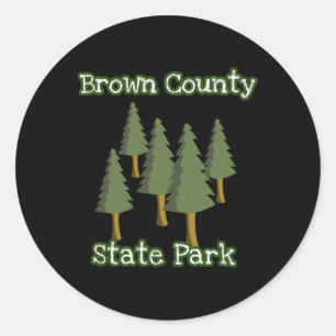 Brown County State Park Indiana Wald Holz Campi Runder Aufkleber