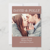 Brown Couple Foto Einladung (Vorderseite)