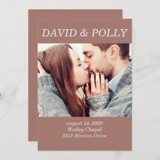 Brown Couple Foto Einladung