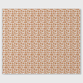 Brown Cow Print Birthday Geschenkpapier (Flach)