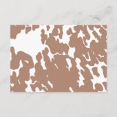Brown Cow Print Farmhouse Rezeptkarten Begleitkarte (Rückseite)