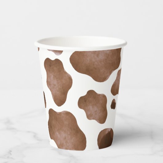 Brown Cow Print Paper Cup Pappbecher (Vorderseite)