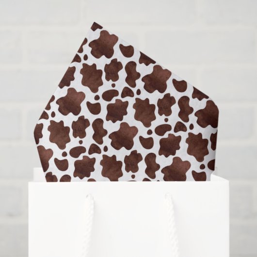 Brown Cow Print Tissue Paper Seidenpapier (Geschenk Tasche)