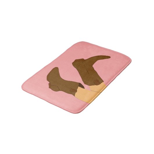 Brown Cowboy Boots Badematte (Schrägansicht)