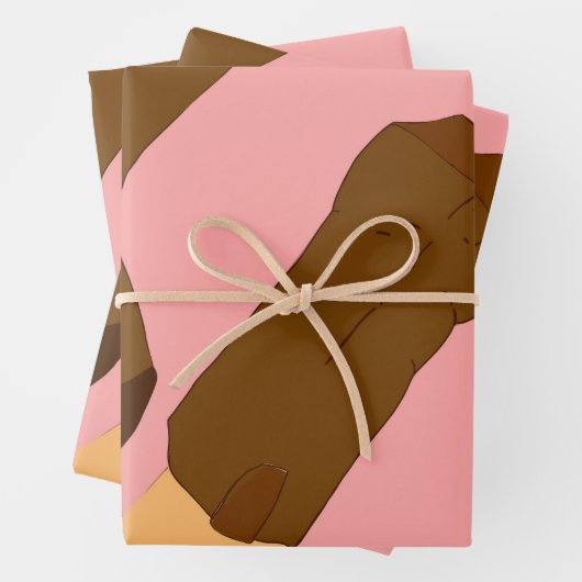 Brown Cowboy Boots Geschenkpapier Set (Beispiel)
