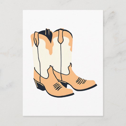 Brown Cowboy Boots Postkarte (Vorderseite)