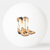 Brown Cowboy Boots Tischtennisball (Vorderseite)