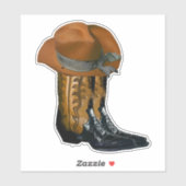 Brown Cowboy hat Country Western Art Aufkleber (Blatt)