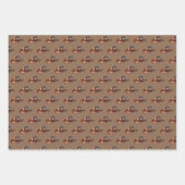 Brown Cowboy Pferde Geschenkpapier Set (Vorderseite 2)