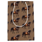 Brown Cowboy Pferde Mittlere Geschenktüte (Vorderseite)