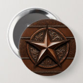 Brown Cowboy Rustikaler Western Land Texas Star Button (Vorne & Hinten)