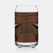 Brown Cowboy Rustikaler Western Land Texas Star Dosenglas (Rechts)