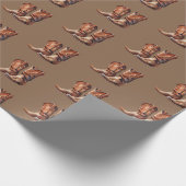 Brown Cowboy Western Boots Geschenkpapier (Ecke)